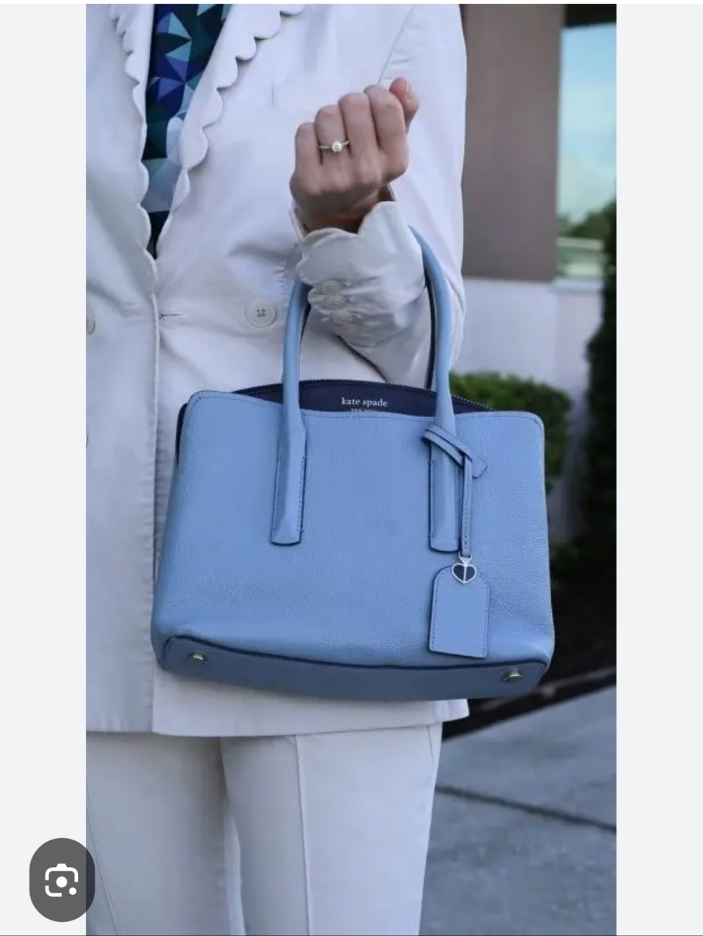 kate spade Light Blue Leather Crossbody Bag With Dustcover Nwt Retail $278